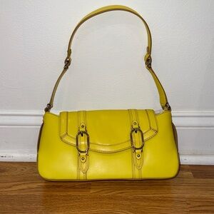 Cole Haan Yellow Leather Shoulder Bag